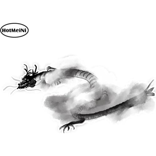 HotMeiNi 6.5cm x 13cm Chinese Ink Wind Dragon Reflective PVC Car Sticker Decal