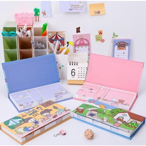 Boxed Paste Notes Student Multi-function Note Combination Set Message N Times Post Memo Pad Sticky Notes Cute Sticky Notes