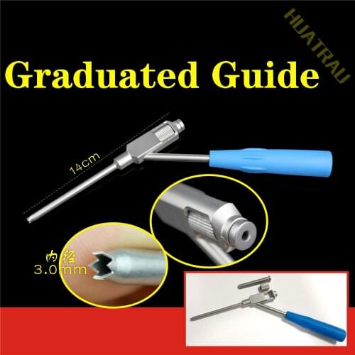 Orthopaedic instruments medical cervical vertebra vertebral body drilling bit guide drill with scale guide drill sleeve