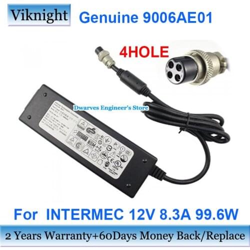Genuine 9006AE01 12V 8.3A 99.6W AC Adapter Charger For INTERMEC 21361400196 851-064-327 Power Supply 4Hole