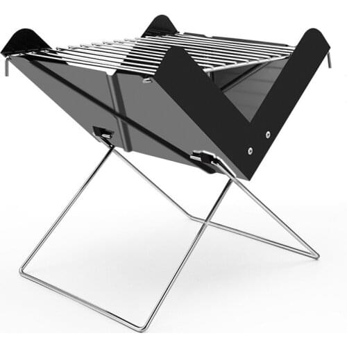 Portable Stainless Steel Barbecue Charcoal Grill with Nets Kitchen BBQ Accessories Yard Outdoor Cooking Tools Utensils