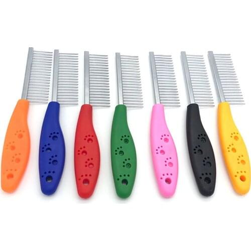 Stainless Steel Pet Dog Comb for Dogs Cats Hair Removal Single Row Straight Comb Puppy Hair Grooming Tool Pet Products