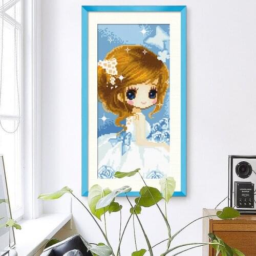 Вышивка крестиком наборы Cross stitch kits Anime cute princess girl daughter room decoration painting diy needlework kit