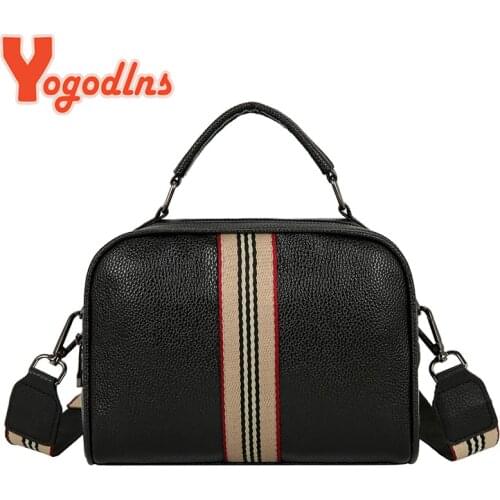 Yogodlns Vintage Stripe Shoulder Bag Female Contrast Color Hand Bags Fashion Crossbody Bag Brands Messenger Handbag Square Pouch