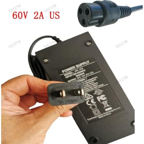 US 48V/60V 2A Li Battery Charger Fast Charger Replenisher For Xiaomi Ninebot Citycoco Harley Electric Scooter Power Supply