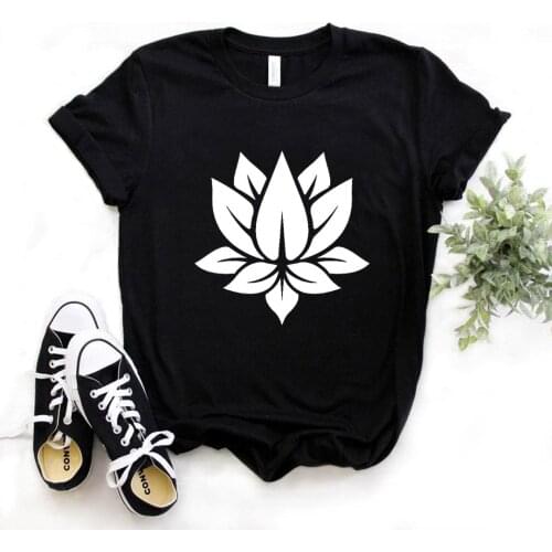 Lotus Flower Print Women tshirt Cotton Casual Funny t shirt Gift Lady Yong Girl Top Tee P995