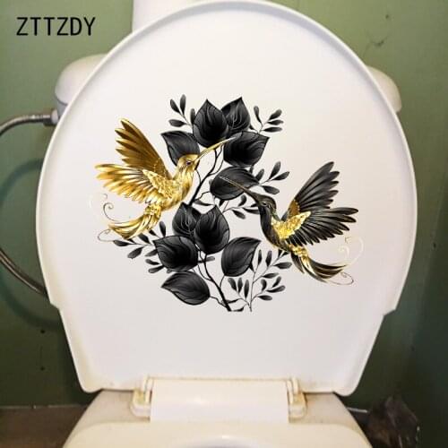 ZTTZDY 24.3×19.1CM Fashion Cartoon Home Living Room Wall Decoration Personality Toilet Stickers T2-1161