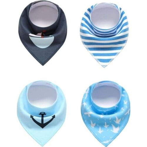 4PCS/Lot Baby Bandana Drool Bibs Bandana Bibs for Boys and Girls Super Absorbent Bandana Drool Bibs Teething Bibs