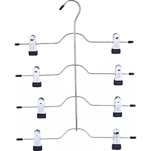 4 In 1 Pant Rack Hanger For Clothes Organizer Multifunction Shelves Closet Storage Organizer StainlessSteel Trouser Hanger