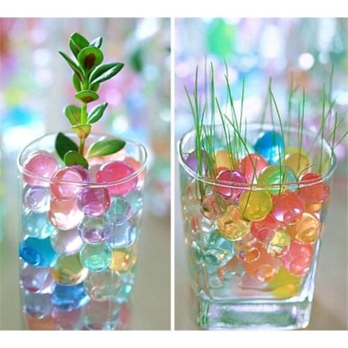 5000Pcs/Bag Crystal Soil Hydrogel Gel Polymer Water Beads Flower Wedding Decoration Desktop Mud Growing Magic Jelly Balls
