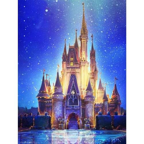 5D DIY full Square drill Diamond painting Cross stitch Castle Diamond embroidery Mosaic decor