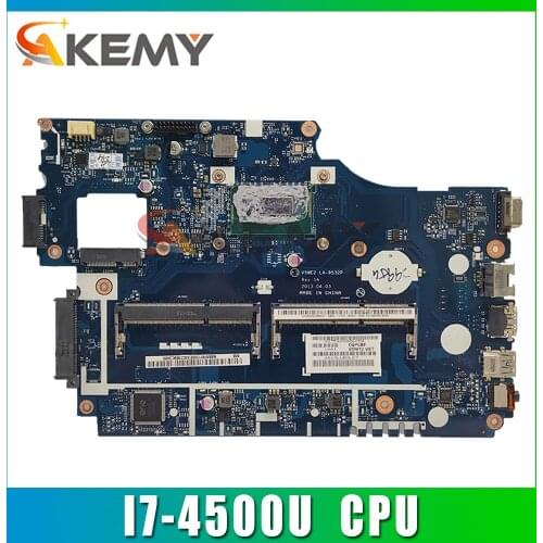 Akemy Laptop motherboard For ACER Aspire E1-532 I7-4500U Mainboard LA-9532P SR16Z DDR3