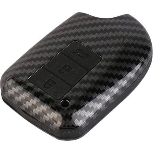 Carbon fiber pattern key cover case For Toyota Vios Yaris series Smart 3 Button Key protect shell