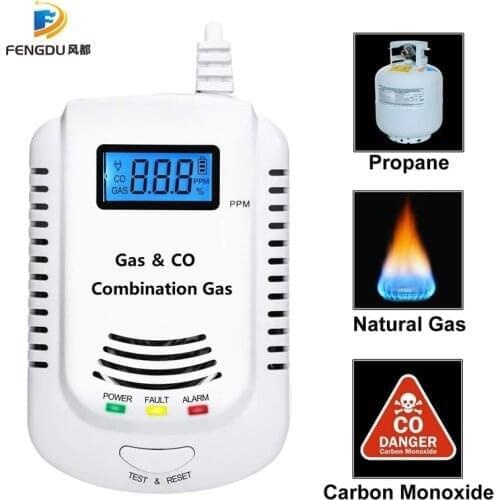New Arrived 2in1 lpg Combine Co&Gas Detector Pressure Sensor Alarm,Multi Gas Leakage Detector,CO Gas Detector