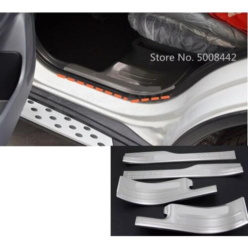 For Mitsubishi Outlander 2016 2017 2018 2019 2020 Car Internal Pedal Door Sill Scuff Plate External Cover Built Threshold 4pcs