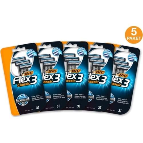 Flex 3 Classic 3 Blade Razor 5 Pcs