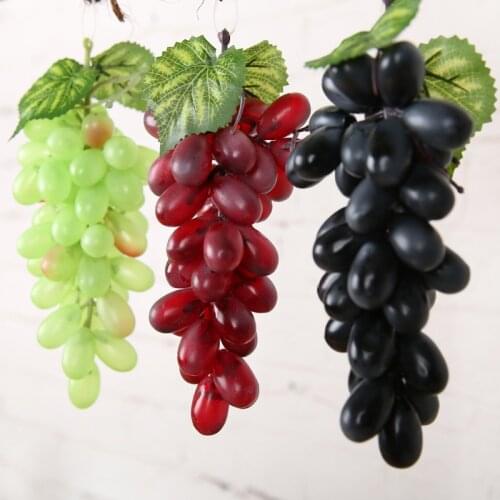 12/18/22/36/45/60/85/110 head hanging artificial Grape Black Red Green Purple photography props decorate fake fruit