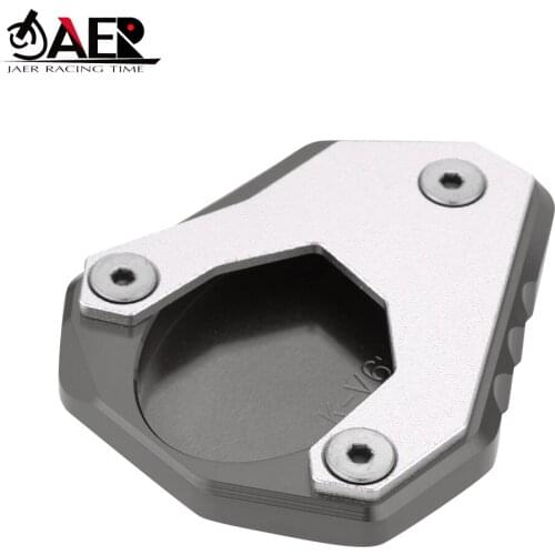 JAER Motorycle Versys650 CNC Kickstand For Kawasaki Versys 650 2015-2018 Moto Side Stand Plate Pad Enlarge Extension