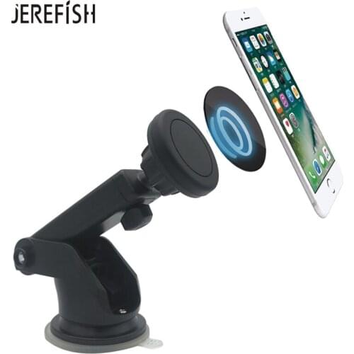 JEREFISH Magnetic Car Dashboard Mount Windshield Phone Holder Car Kit Magnet Support for iPad iPhone 7 8 Plus X Samsung Phones