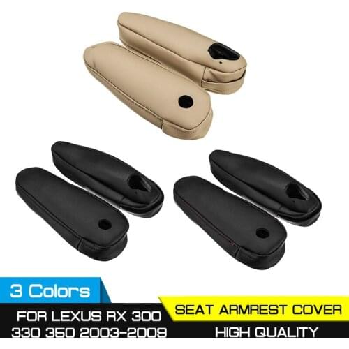 1Pair PU Leather Seat Armrest Cover Skin Front Sat Cover Case For Lexus RX 300 330 350 2003 2004 2005 2006 2007 2008 2009