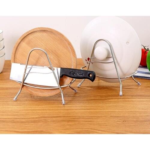 Kitchen Pot Lid Rack Stainless Steel Cutting Board Holder Stand Kitchen Organizer Chopping Board Shelf Storage Racks