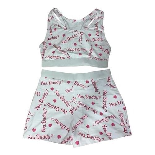 Summer Women Pajamas Shorts Set Cotton Soft Sleeveless Crop Tops+Shorts Set For Girls Sleepwear Nightwear Homewear Pajamas
