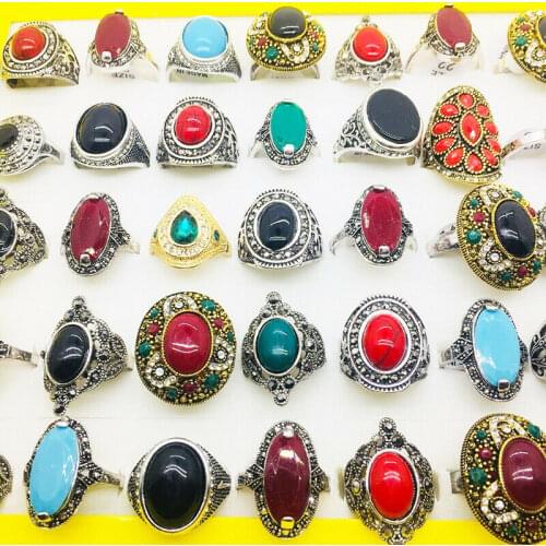 MixMax 20 X Mix Styles Womens Fashion Jewelry Rhinestone Party Rings Gifts