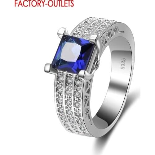 Trendy Jewelry Women Fashion Bijoux 925 With Cubic Zircon Gorgeous Wedding Engagement Ring