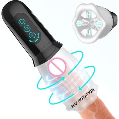 Oral Sex Masturbator Trainer Vibrator Male Sex toys for men vagina real pussy adult Delay Automatic Climax Glans Stimulate Man