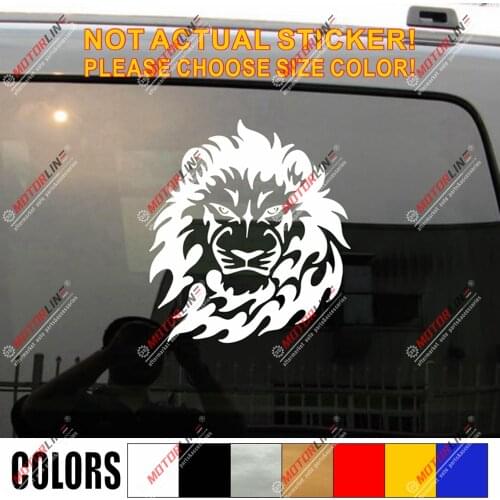 Lion of Judah Head Decal Sticker Rasta Rastafari Flag Car Vinyl Jamaica b