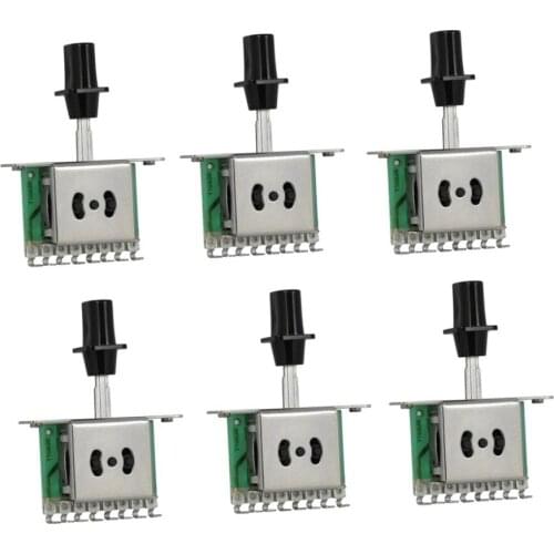 NEW 6pcs/lot 3 Way Switch Lever Pickup Selector Electric Guitar Switch w/ Black Knob for Tele Style Guitar