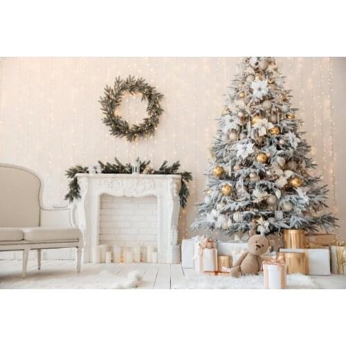 Christmas Photography Backdrops Christmas Tree Interior Decor Children Baby Studio Photo Background Photocall Backdrops Prop4721