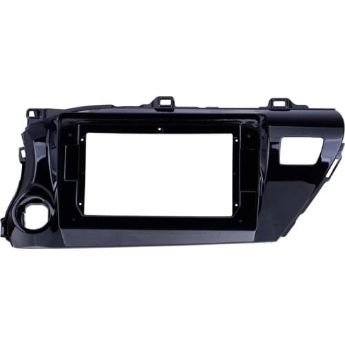 Harfey UV Black 10.1 inch car radio Frame for 2016 2017 2018 TOYOTA HILUX LHD Audio Dash Trim Fascia Panel Kit