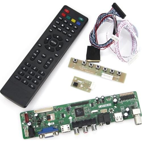 T.VST59.03 For LTN101NT02 B101AW03 LCD/LED Controller Driver Board (TV+HDMI+VGA+CVBS+USB) LVDS Reuse Laptop 1024x600