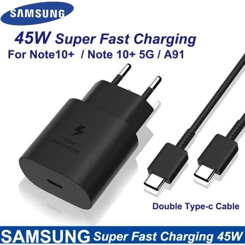 Samsung Note10 Plus Super Snelle Charger Travel USB Pd Pss Snel Opladen Adapter EP-TA845 Voor Galaxy A91 A71 S20+ S20 Ultra 45W
