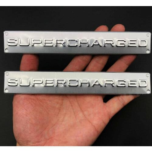 2pcs Metal Supercharged Sport HSE Trunk Rear Emblem Badge Decal Sticker