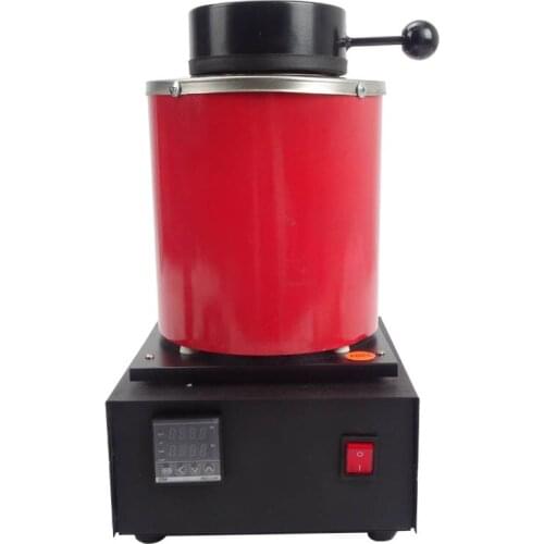 220V 2KG Capacity Gold Electric Melting Furnaces with Graphite Crucible Plier Smelting Furnace Working Tool Kit
