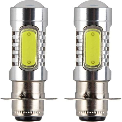 2X White 6000K H6M 7.5W 12V ATV LED Headlight Bulbs Fit For Honda Recon 250 TRX300X TRX400X TRX450R TRX700XX TRX 450R
