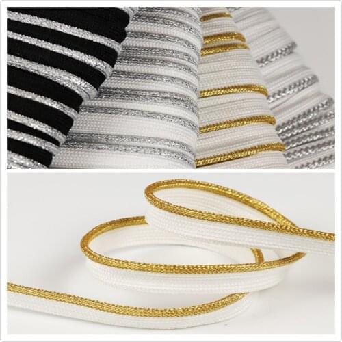 5M Glittery Shiny Ombre Braided Gold Silver Wire Piping Lip Pillow Cushion Cord Trim Upholstery Edging Trim Bed Sewing Supplies