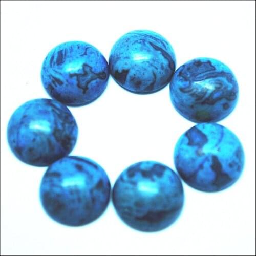 30pcs nature blue jasperr stone cabochons beads cabochons no hole size 12mm round sizes spacer beads