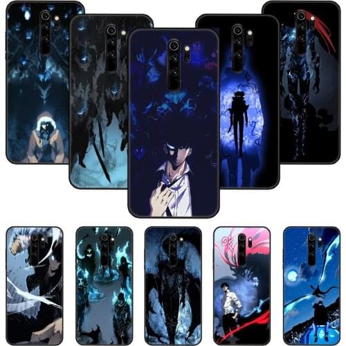 Phone Case For Xiaomi Redmi Note 8 8T 7 7A 9 9S 8A 4 5 Pro Black Cover Bumper Art Coque Trend solo leveling Sung Jin woo Igris