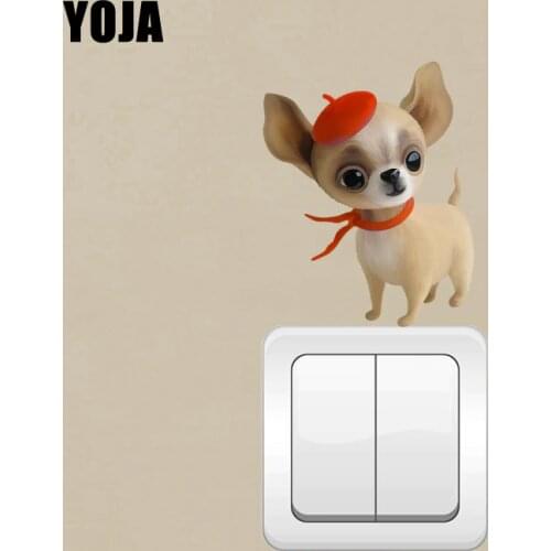YOJA A Fashion Dogs Bedroom Switch Decal Decorated Childrens Room Wall Sticker 8SS0350