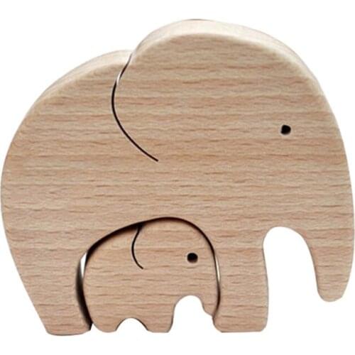 Nordic Style Wooden Stacking Blocks Baby Toys Montessori Educational Toys For Children Maple Wood Animal Jigsaw Constructor Gift