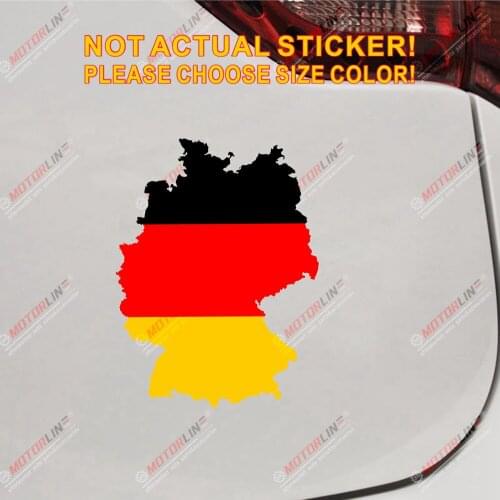 Flag of Germany German Map Outline Car Trunk Sticker Decal Vinyl Die cut,choose your size