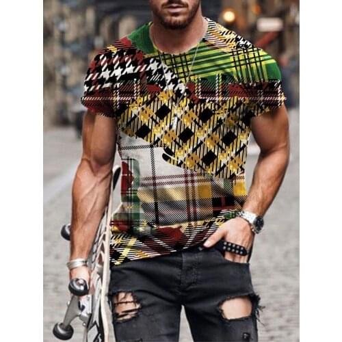 Summer New Mens Oversized Retro Short-sleeved Fashion Harajuku Ethnic 3d Printed O-neck T-shirt Camiseta Mujer Streetwear