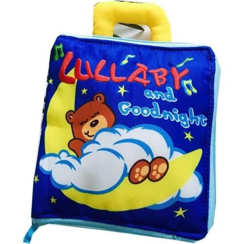 LULLABY and Goodnight Cloth Book English Picture Soft Washable Baby Practice Hand 3D Early Education Funny Puzzle Quiet Toys