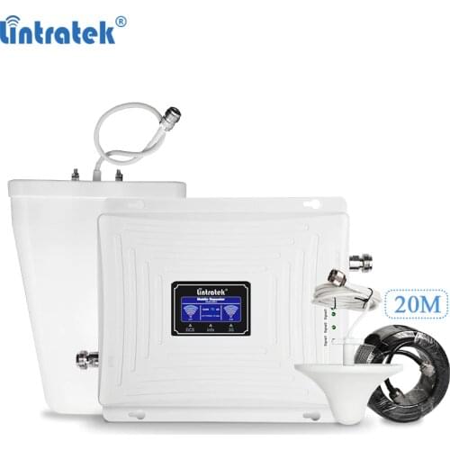 Lintratek Signal Booster 3G Repeater 4G LTE Amplifier 1800 2100Mhz Booster 3G 4G 65dB LTE Repeater Mobile Signal Amplifier #4.8