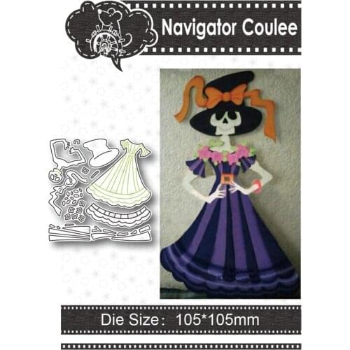 Halloween Metal Cutting Die Skull Lady Scrapbook Clear Stamp Stamping Decoration Creative Embossing DIY Craft New Arrival 2021