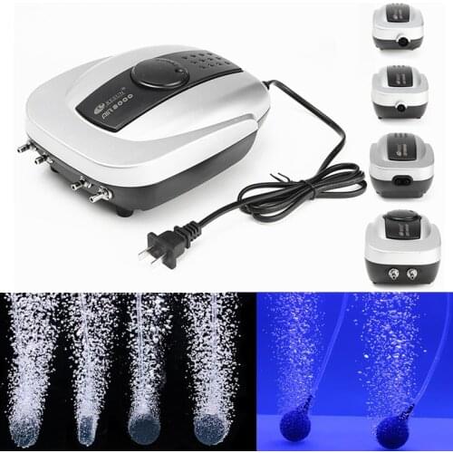 220V Powerful Quiet Aquarium Oxygen Air Pump Compressor Fish Tank Pond Aerator Aquarium Air Flow Maker Pump Aquarium Accessories