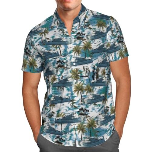 Warship 3D Beach Camisa Hawaii Shirt 2021 Summer Mens Shirt Short Sleeve Shirt Streetwear Oversized 5XL Camisas De Hombre-18